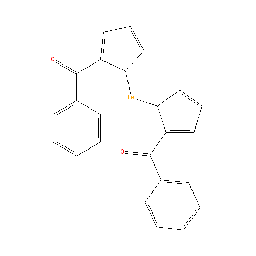 Chemical structure of 1,1'-Dibenzoylferrocene