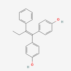 Chemical structure of 1,1-Bis(4-hydroxyphenyl)-2-phenyl-1-butene