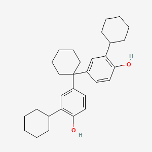Chemical structure of 1,1-Bis(3-cyclohexyl-4-hydroxyphenyl)cyclohexane