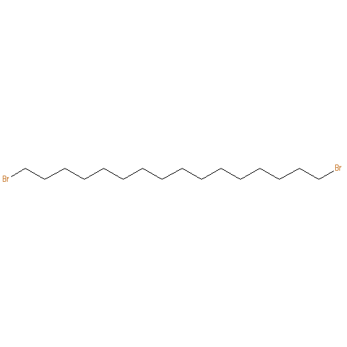Chemical structure of 1,16-Dibromohexadecane