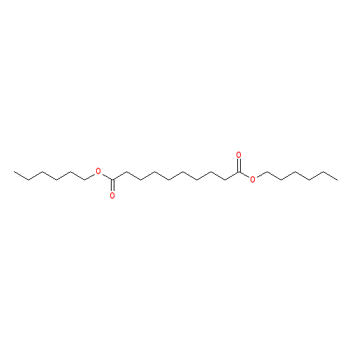 Chemical structure of Dihexyl sebacate