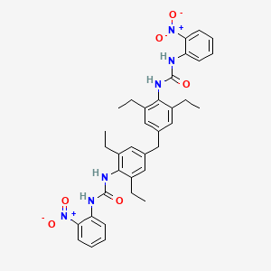 Chemical structure of 1,1'-[Methylenebis(2,6-diethyl-4,1-phenylene)]bis[3-(2-nitrophenyl)urea]