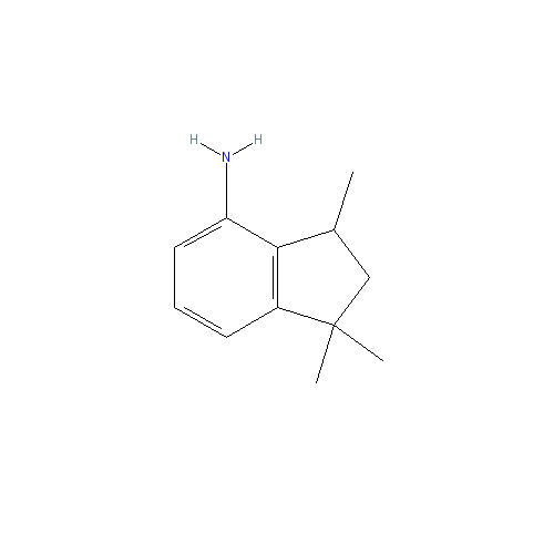 Chemical structure of 1,1,3-Trimethyl-2,3-dihydro-1H-inden-4-amine hydrochloride