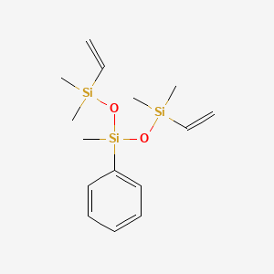 Chemical structure of 1,1,3,5,5-pentamethyl-3-phenyl-1,5-divinyltrisiloxane