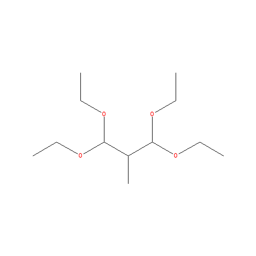 Chemical structure of 1,1,3,3-tetraethoxy-2-methylpropane