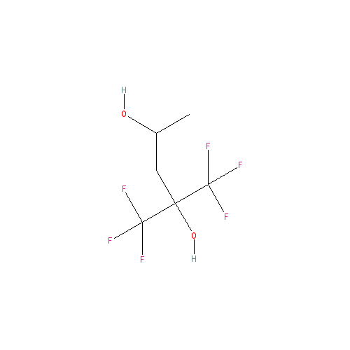 Chemical structure of 1,1,1-Trifluoro-2-Trifluoromethylpentane-2,4-Diol
