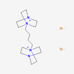 Chemical structure of 1,1'-(Butane-1,4-diyl)bis[4-aza-1-azoniabicyclo[2.2.2]octane] Dibromide