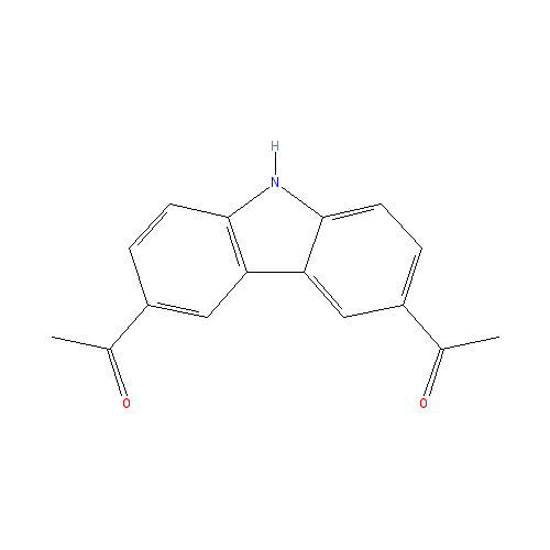 Chemical structure of 1,1'-(9H-Carbazole-3,6-diyl)diethanone