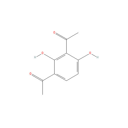 Chemical structure of 2,4-Diacetyl-1,3-benzenediol