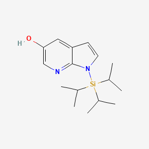 Chemical structure of 1-(Triisopropylsilyl)-1H-pyrrolo[2,3-b]pyridin-5-ol