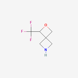 Chemical structure of 1-(Trifluoromethyl)-2-oxa-6-azaspiro[3.3]heptane hemioxalate