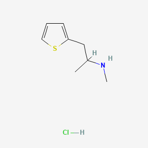 Chemical structure of 1-(Thiophen-2-yl)butan-1-amine hydrochloride