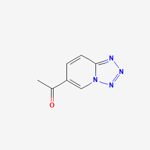 Chemical structure of 1-(Tetrazolo[1,5-a]pyridin-6-yl)ethanone