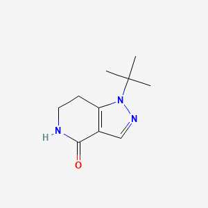 Chemical structure of 1-(tert-Butyl)-6,7-dihydro-1H-pyrazolo[4,3-c]pyridin-4(5H)-one
