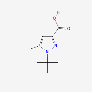 Chemical structure of 1-tert-butyl-5-methyl-1H-pyrazole-3-carboxylic acid