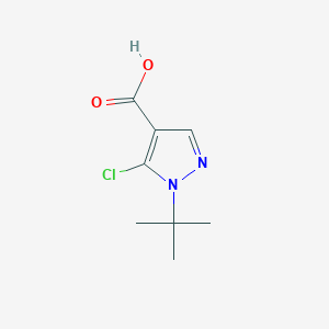 Chemical structure of 1-(tert-Butyl)-5-chloro-1H-pyrazole-4-carboxylic acid