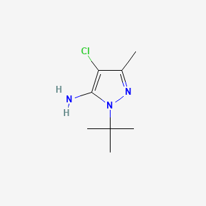 Chemical structure of 1-(tert-Butyl)-4-chloro-3-methyl-1H-pyrazol-5-amine