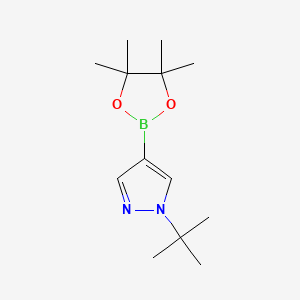 Chemical structure of 1-(tert-Butyl)-4-(4,4,5,5-tetramethyl-1,3,2-dioxaborolan-2-yl)-1H-pyrazole