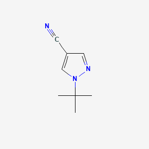 Chemical structure of 1-tert-Butyl-1H-pyrazole-4-carbonitrile