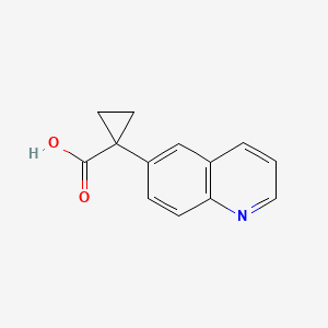 Chemical structure of 1-(Quinolin-6-yl)cyclopropanecarboxylic acid