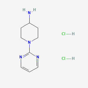 Chemical structure of 1-(Pyrimidin-2-yl)piperidin-4-amine dihydrochloride
