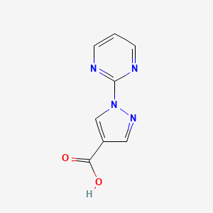 Chemical structure of 1-(Pyrimidin-2-yl)-1H-pyrazole-4-carboxylic acid