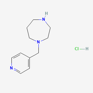 Chemical structure of 1-(Pyridin-4-ylmethyl)-1,4-diazepane hydrochloride
