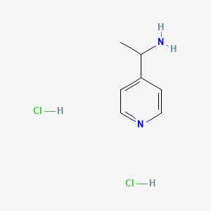 Chemical structure of 1-(Pyridin-4-yl)ethanamine dihydrochloride