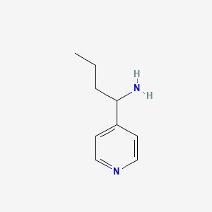 Chemical structure of 1-(Pyridin-4-yl)butan-1-amine