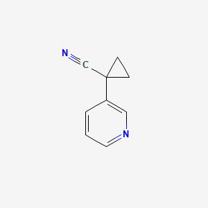 Chemical structure of 1-(Pyridin-3-yl)cyclopropanecarbonitrile