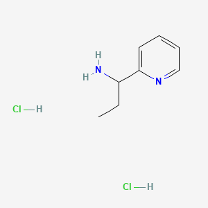 Chemical structure of 1-(Pyridin-2-yl)propan-1-amine dihydrochloride