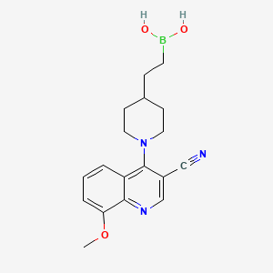 Chemical structure of 1-(pyridin-2-yl)-3-(3-(4,4,5,5-tetramethyl-1,3,2-dioxaborolan-2-yl)phenyl)urea