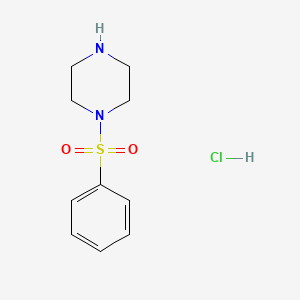 Chemical structure of 1-(Phenylsulfonyl)piperazine hydrochloride