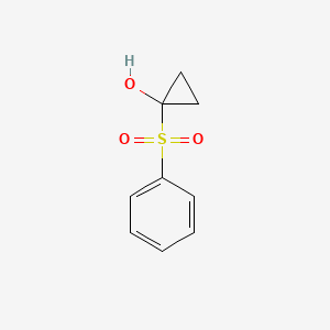 Chemical structure of 1-(Phenylsulfonyl)cyclopropan-1-ol