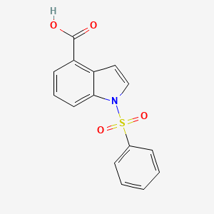 Chemical structure of 1-Benzenesulfonyl-1H-indole-4-carboxylic acid