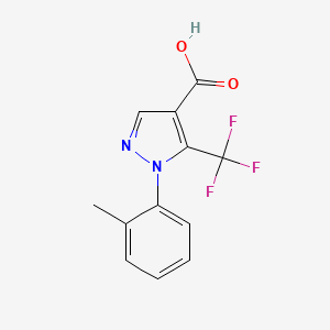 Chemical structure of 1-(o-Tolyl)-5-(trifluoromethyl)-1H-pyrazole-4-carboxylic acid