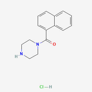 Chemical structure of 1-(Naphthalene-1-carbonyl)piperazine hydrochloride