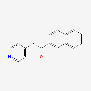 Chemical structure of 1-(Naphthalen-2-yl)-2-(pyridin-4-yl)ethanone