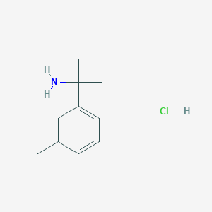 Chemical structure of 1-m-Tolylcyclobutanamine hydrochloride