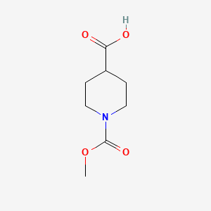 Chemical structure of 1-(Methoxycarbonyl)Piperidine-4-Carboxylic Acid