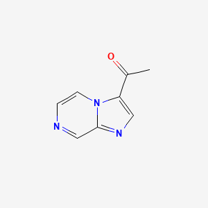 Chemical structure of 1-(Imidazo[1,2-a]pyrazin-3-yl)ethanone