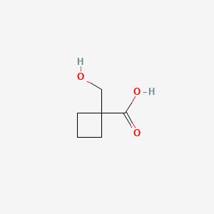 Chemical structure of 1-(Hydroxymethyl)cyclobutanecarboxylic acid