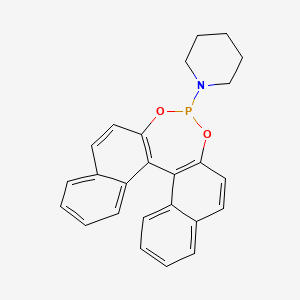 Chemical structure of 1-(Dinaphtho[2,1-d:1',2'-f][1,3,2]dioxa-phosphepin-4-yl)piperidine
