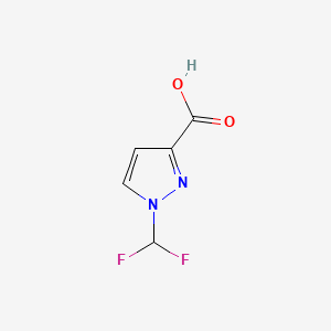 Chemical structure of 1-(Difluoromethyl)-1H-pyrazole-3-carboxylic acid