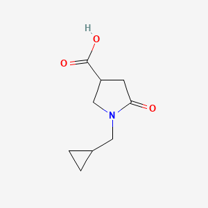 Chemical structure of 1-(Cyclopropylmethyl)-5-oxopyrrolidine-3-carboxylic Acid