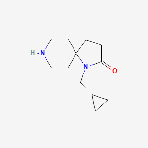 Chemical structure of 1-(Cyclopropylmethyl)-1,8-diazaspiro[4.5]decan-2-one