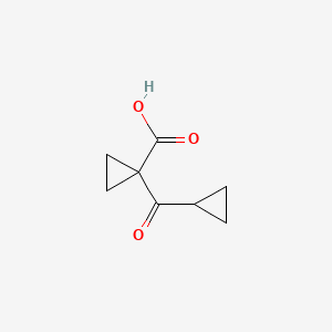 Chemical structure of 1-(Cyclopropanecarbonyl)cyclopropanecarboxylic acid
