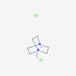 Chemical structure of 1-(Chloromethyl)-1,4-diazabicyclo[2.2.2]octan-1-ium chloride