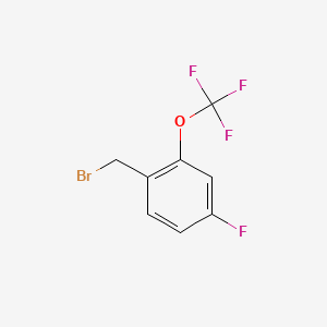 Chemical structure of 4-Fluoro-2-(trifluoromethoxy)benzyl bromide