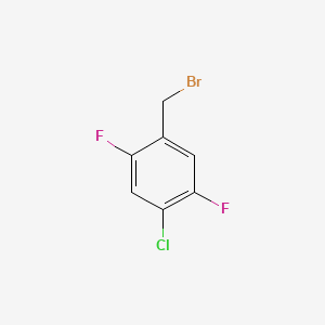 Chemical structure of 1-(Bromomethyl)-4-chloro-2,5-difluorobenzene